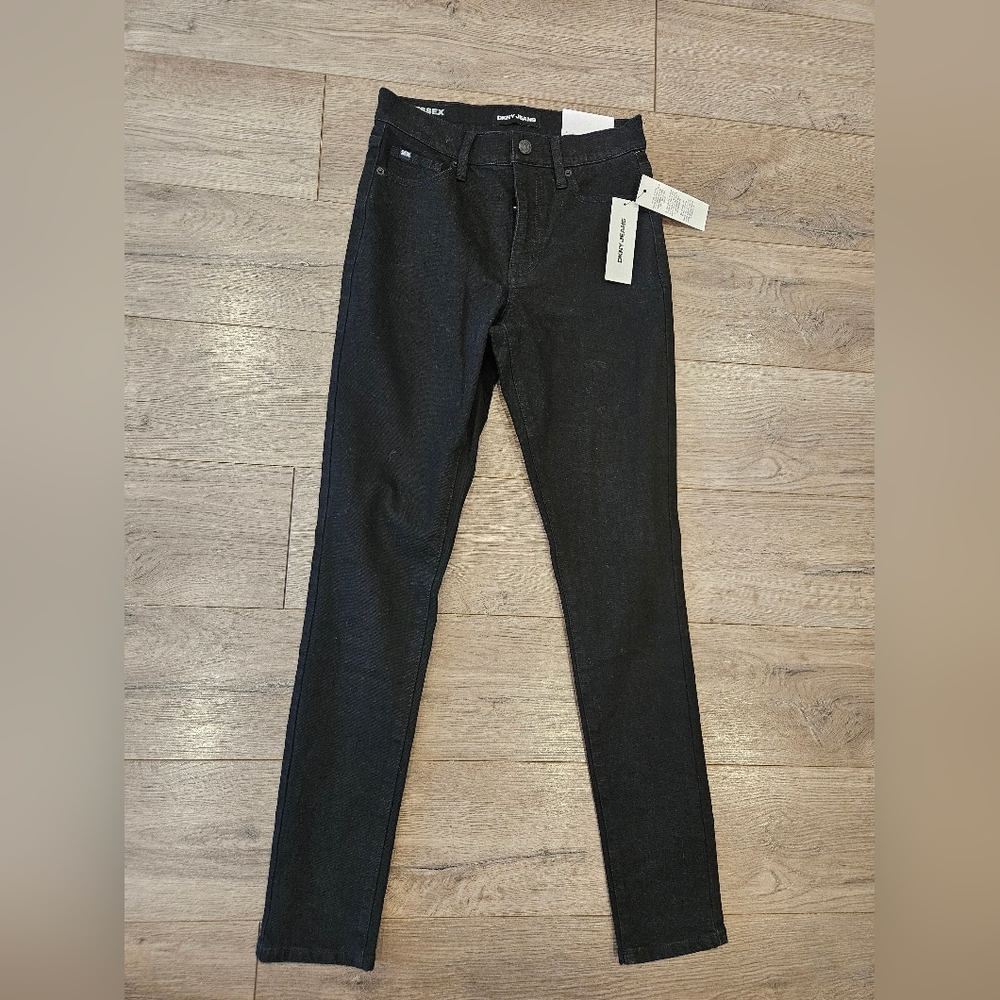 DKNY Black Mid Rise Skinny Jeans - Size 25